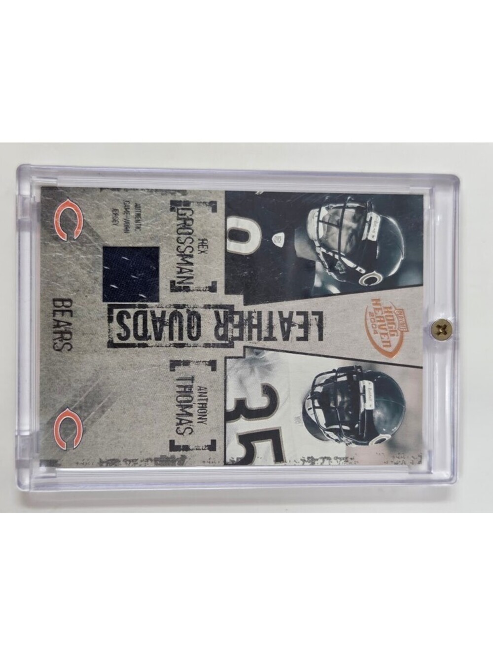 2004 Playoff Honors Bears Leather Quads Jersey Card 008 150 Holder